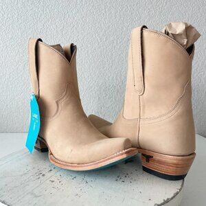 Lane EMMA JANE Womens Cowboy Booties 8 Tan Western Cowgirl Short Ankle Boots
